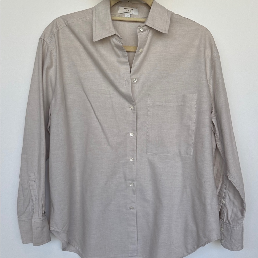 AYR Sesame Boyfriend Oversized Button Down Shirt The Deep End S